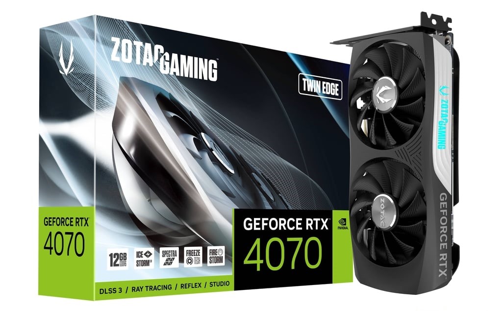 Zotac GeForce RTX 4070 Twin Edge 12GB GDDR6 DLSS3 HDMI/3*DisplayPort PCi Ex 4.0 16x ZOTAC