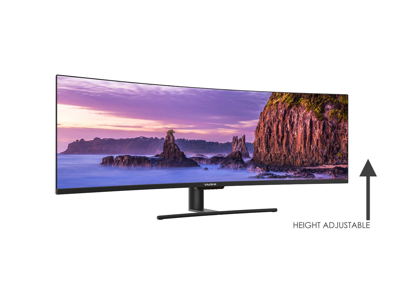 YASHI YZ4908 Monitor PC 124.5 cm (49") 3840 x 1080 Pixel 4K Ultra HD LED Nero