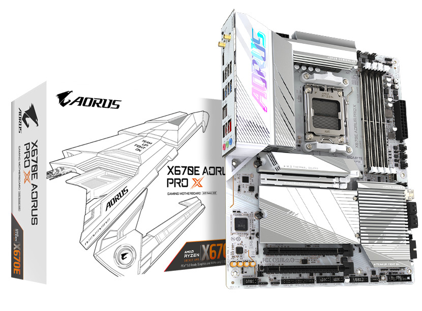 Gigabyte X670E Aorus Pro X AMD X670 4*DDR5 4*M.2 4*SataIII AM5 HDMI ATX Gigabyte