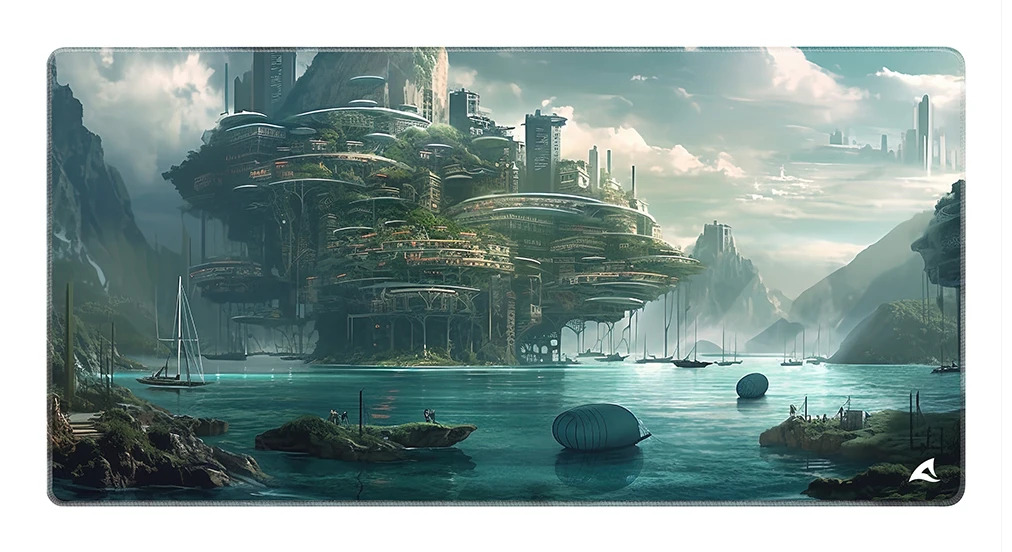 SHARKOON SKILLER SGP40 D6 MOUSEPAD TAPPETINO GAMING 1000 x 500 x 3 MM LAGUNA VERDE