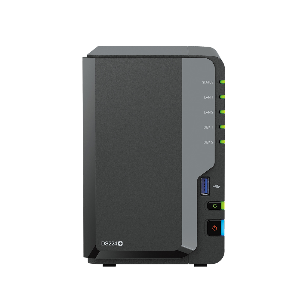 Synology NAS DS224+ 2-Bay 2.5"/3.5" SSD/HDD, Intel Celeron J4125 2GB D4, 2xUSB3, 2xRJ45