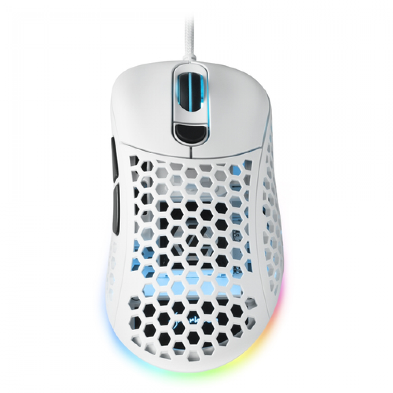 SHARKOON MOUSE GAMING LIGHT2-200, WHITE, 16000 DPI MAX, RGB, 6 TASTI, USB 1.8MT, BIANCO