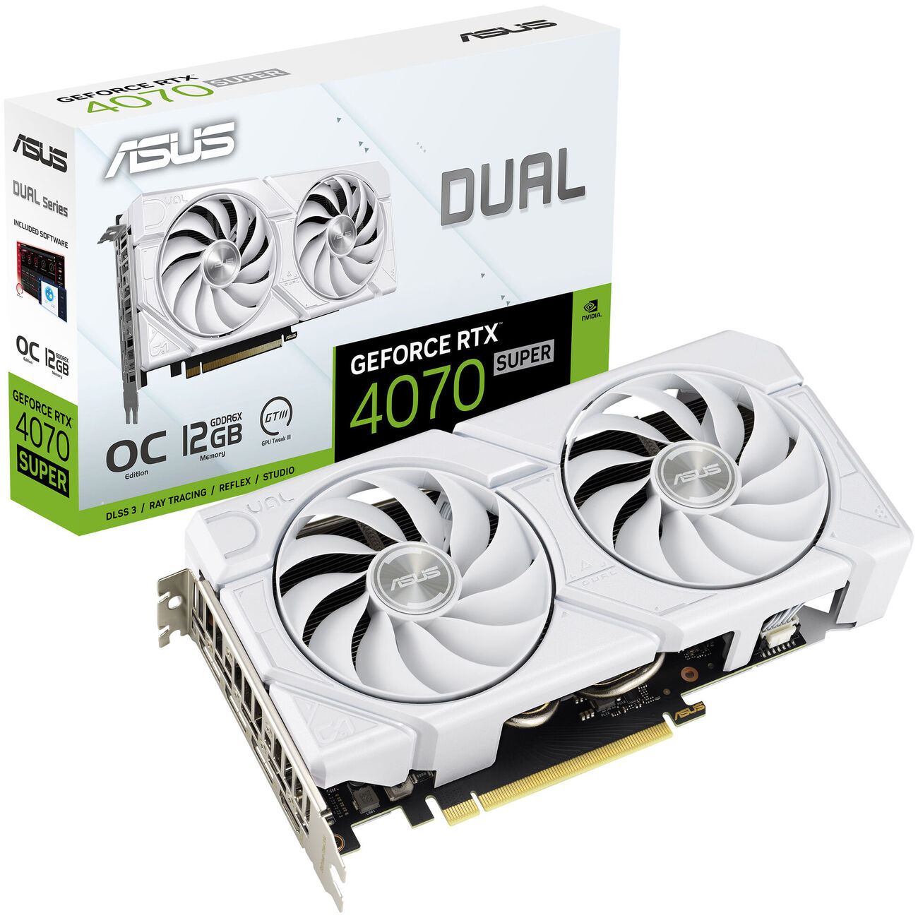 ASUS GeForce RTX 4070 Super Dual Evo Bianco O12G, 12GB GDDR6X