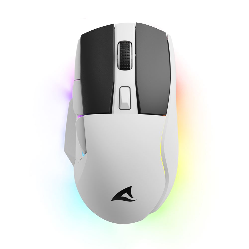 SHARKOON MOUSE SKILLER SGM50 BIANCO CABLATO E WIRELESS, 6400 DPI