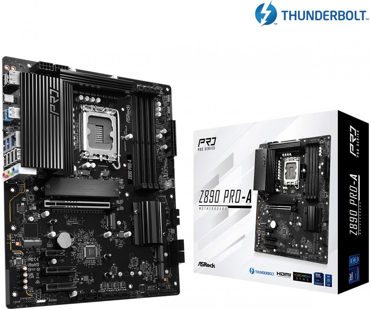 ASROCK MB Z890 PRO RS, INTEL Z890 MAINBOARD, SOCKEL LGA 1851, INTEL Z890, ATX, DDR5 ASROCK