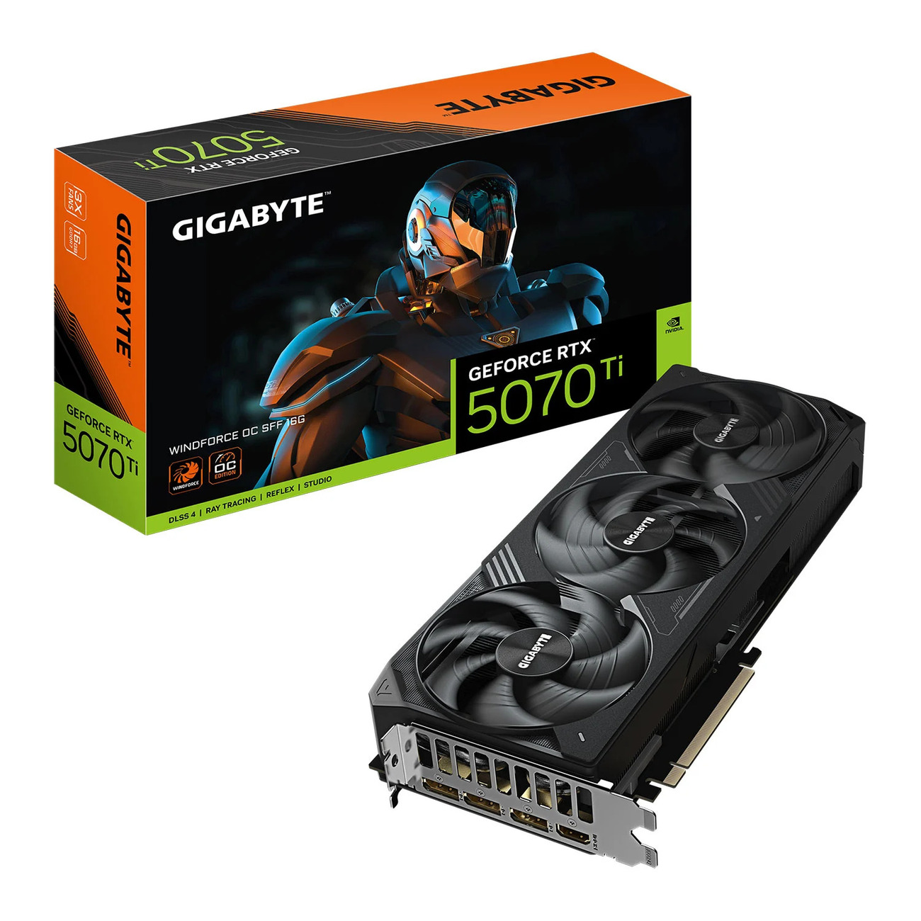 PRE-ORDINE! GIGABYTE GeForce RTX 5070 Ti WINDFORCE OC SFF 16GB GDDR7 DLSS4 1*HDMI/3*DisplayPort...