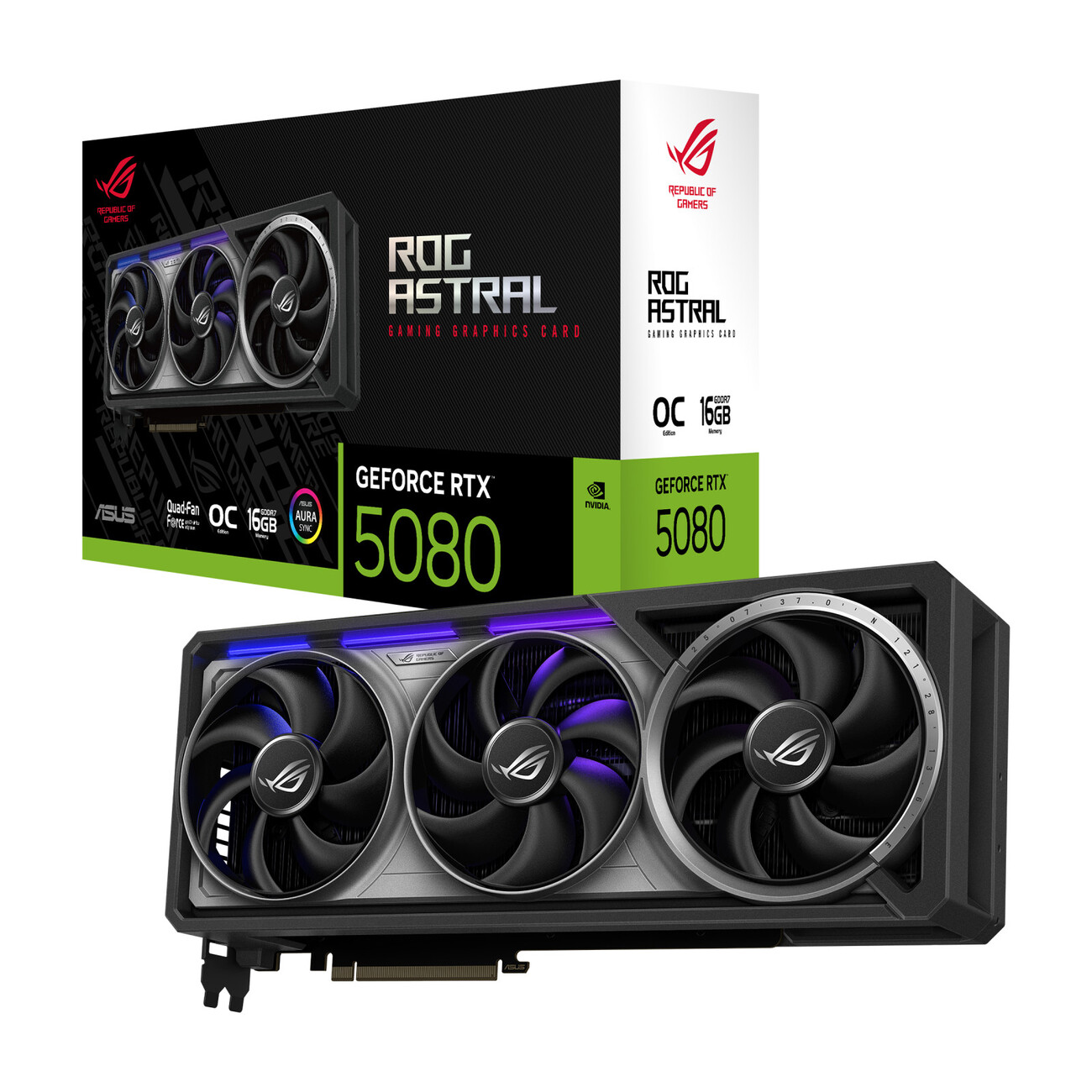 PRE-ORDINE!  ASUS VGA GEFORCE RTX 5080, ROG-ASTRAL-RTX5080-O16G-GAMING, 16GB GDDR7, 3DP/2HDMI,...