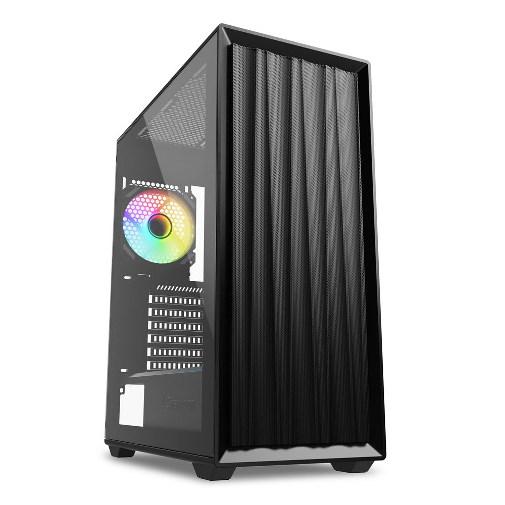 SHARKOON CASE ATX 2X U3, TEMPERED GLASS, 3X 120, 1X 120 ARGB FAN, ARGB CONTROLLER NERO SHARKOON