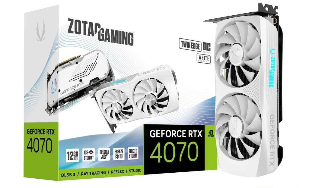 ZOTAC GAMING GeForce RTX 4070 Twin Edge OC White Edition GDDR6