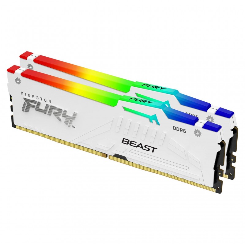 Kingston Fury Beast White RGB 32GB Kit 2x16GB DDR5 6000Mhz CL30