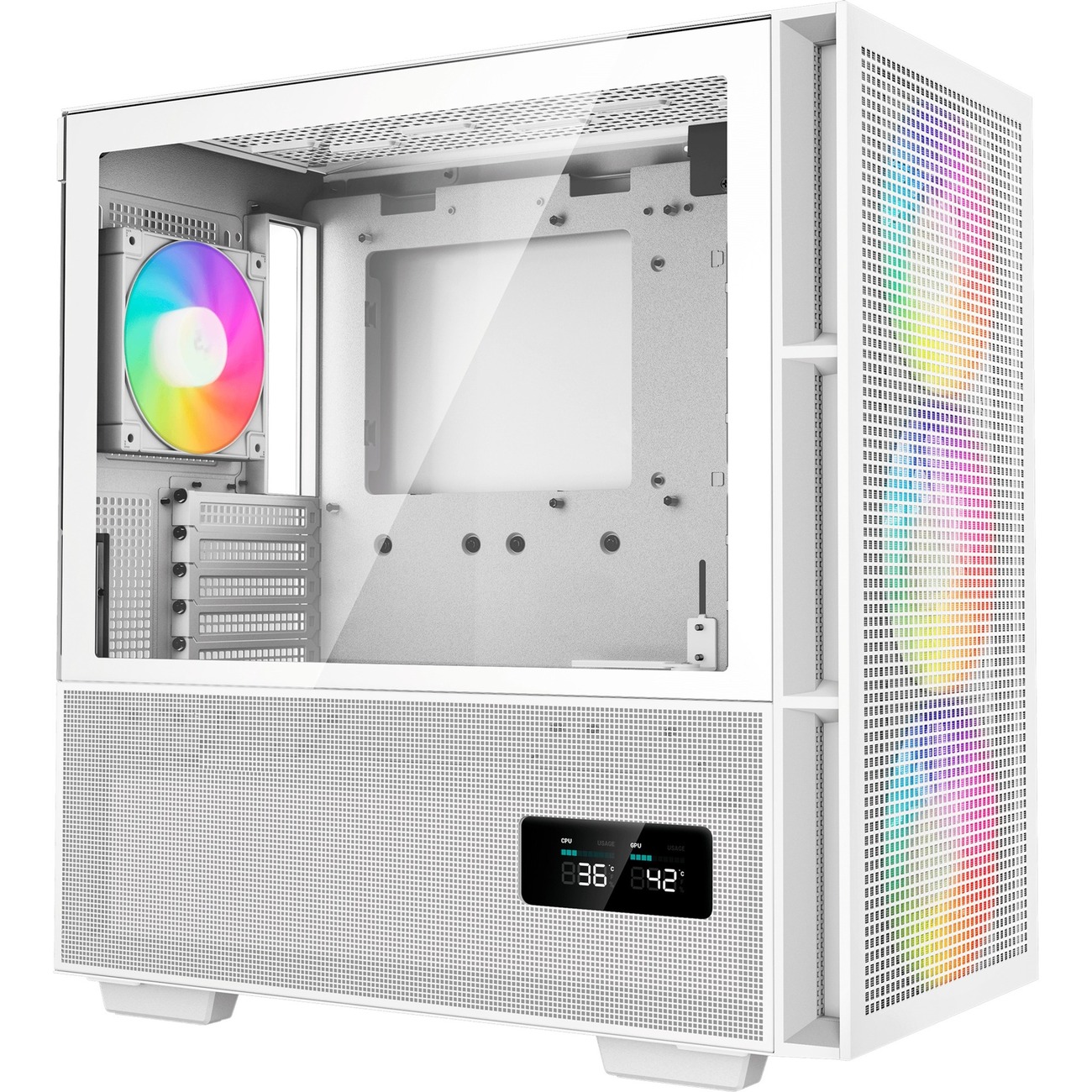 Case DeepCool CH560 Digital – ATX, finestra in vetro temperato, 4 ventole ARGB incluse – Bianco