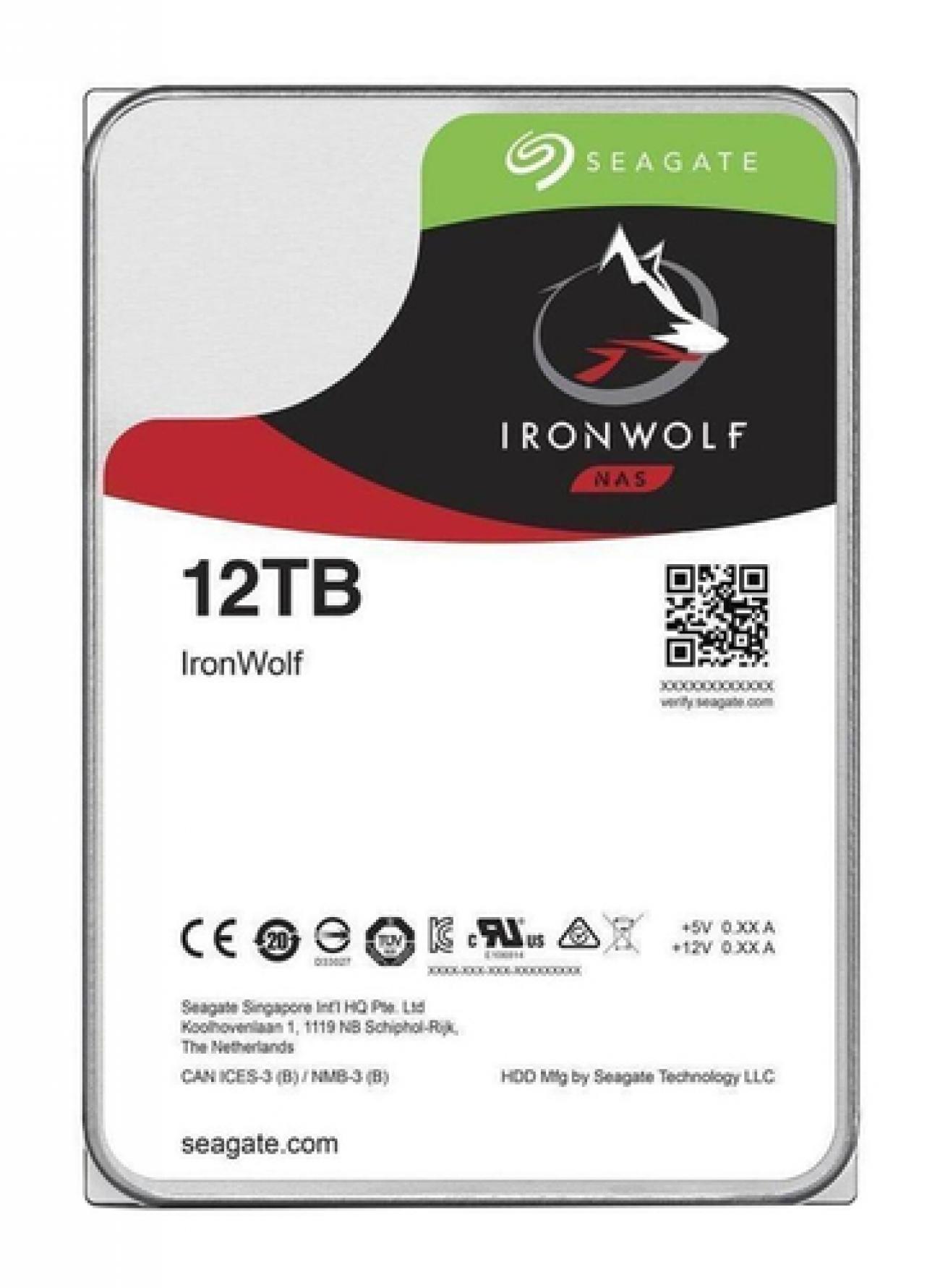 SEAGATE HDD IRONWOLF 12TB 3,5 7200RPM SATA 6GB/S BUFFER 256MB SEAGATE