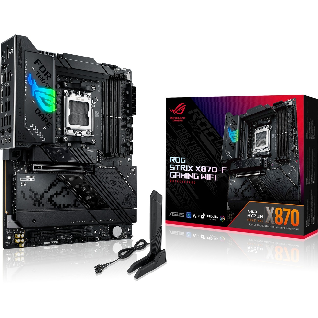 Asus Rog Strix X870-F Gaming Wi-Fi AMD X870 4*DDR5 4*M.2 2*SataIII AM5 HDMI/DisplayPort ATX