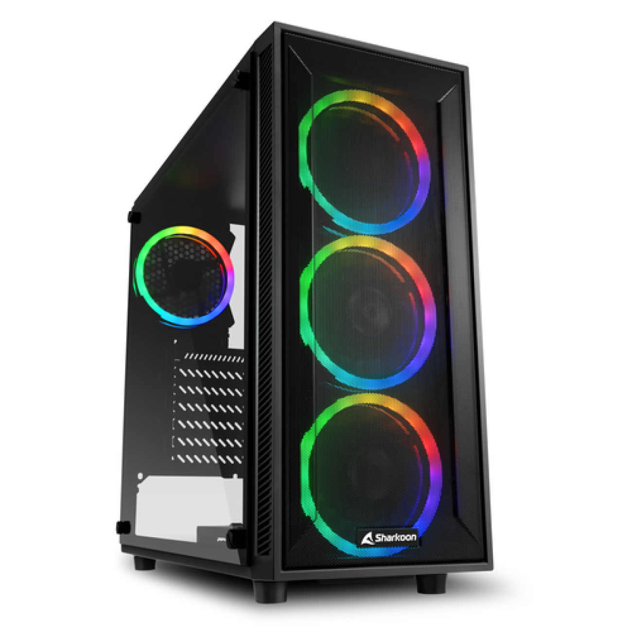 SHARKOON CASE TG4M RGB ATX VETRO TEMPERATO 6 SLOT ESPANSIONE, 3X120MM FAN FRONT, 1X120MM FAN REAR