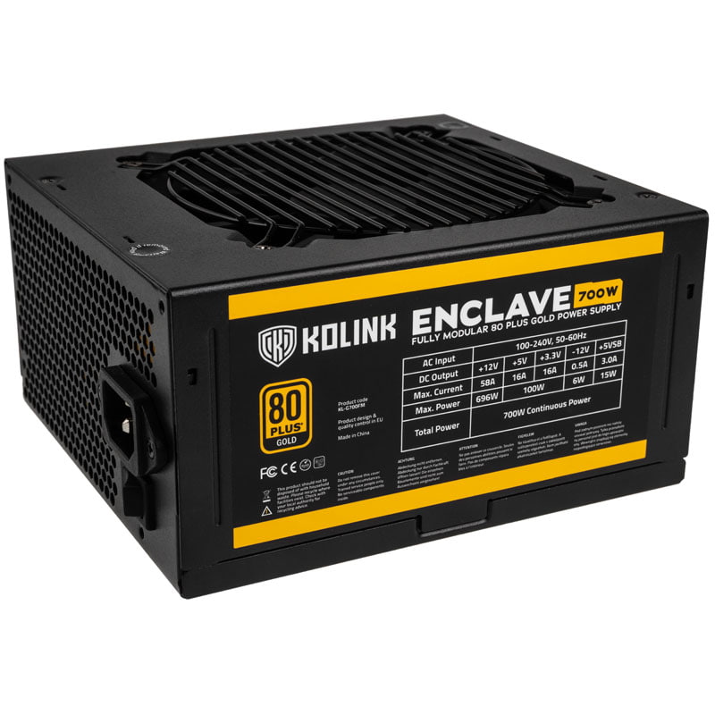 Kolink Enclave 700W Modulare 80+ Gold PFC Attivo ATX