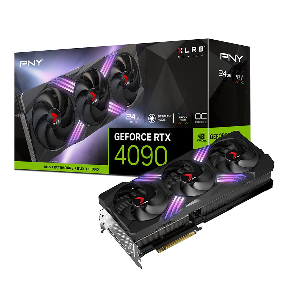 PNY VGA GEFORCE RTX 4090, RTX 4090 24GB XLR8 GAMING, VERTO EPIC-X RGB, TRIPLE FAN, DLSS 3 PNY