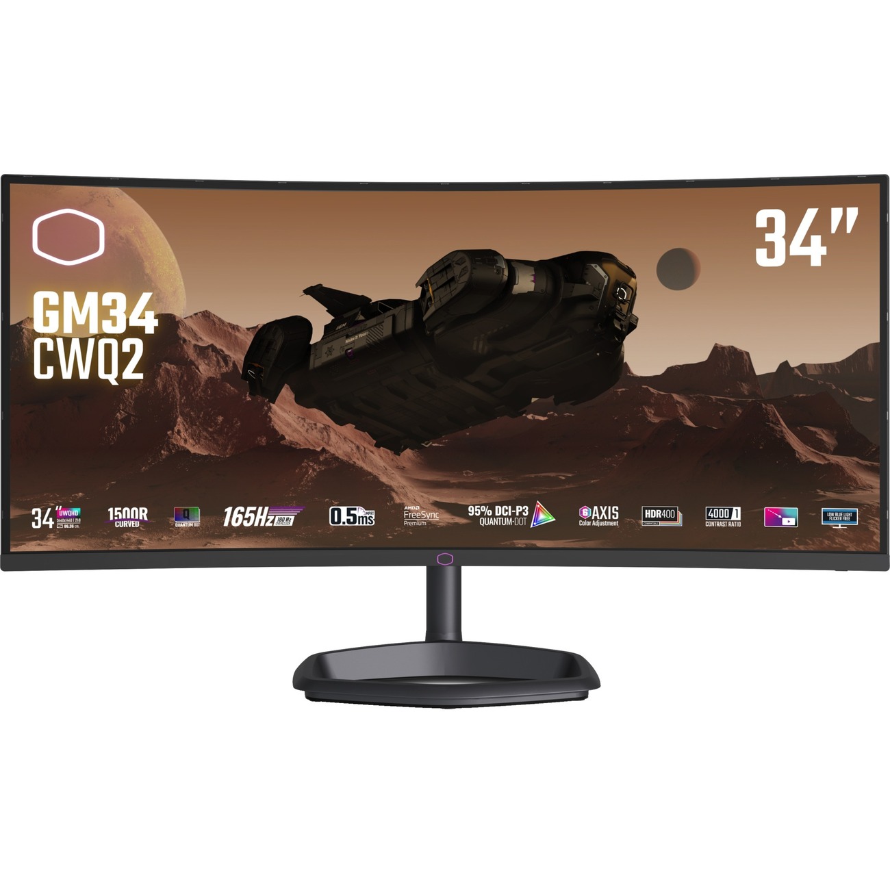 COOLER MASTER MONITOR 34 LED VA 32:9 WQHD 180HZ, 1500R, GM34-CWQ2