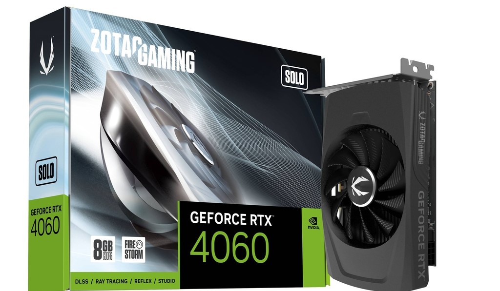 Zotac RTX 4060 SOLO 8GB GDDR6 DLSS 3 HDMI/3*DP PCi Ex 4.0 16x