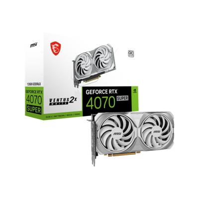 MSI GeForce RTX 4070 Super Ventus 2X 12G White OC GDDR6X DLSS3 1*HDMI/3*DP PCi Ex 4.0 16x MSI...