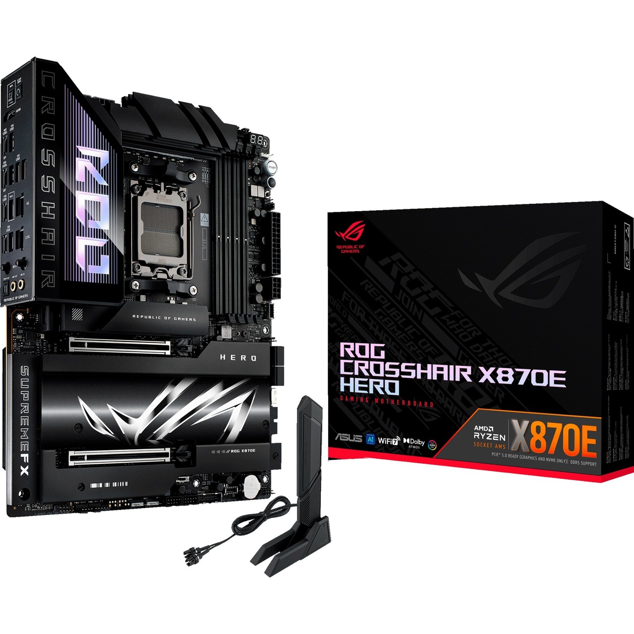 ASUS MB AMD X870E,ROG CROSSHAIR X870E HERO,LGA1718,X870E,USB4,MB