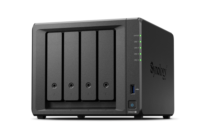 Synology NAS DS923+ 4-Bay 2.5"/3.5"/M.2 SSD/HDD, AMD Ryzen R1600 4GB D4, 2xUSB3,...