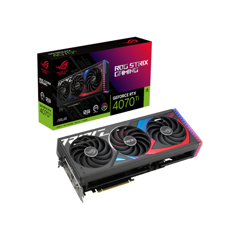 ASUS VGA GEFORCE RTX 4070 TI, ROG-STRIX-RTX4070TI-12G-GAMING, GDDR6X 12GB, 3xDP/2xHDMI, 90YV0II1-M0N