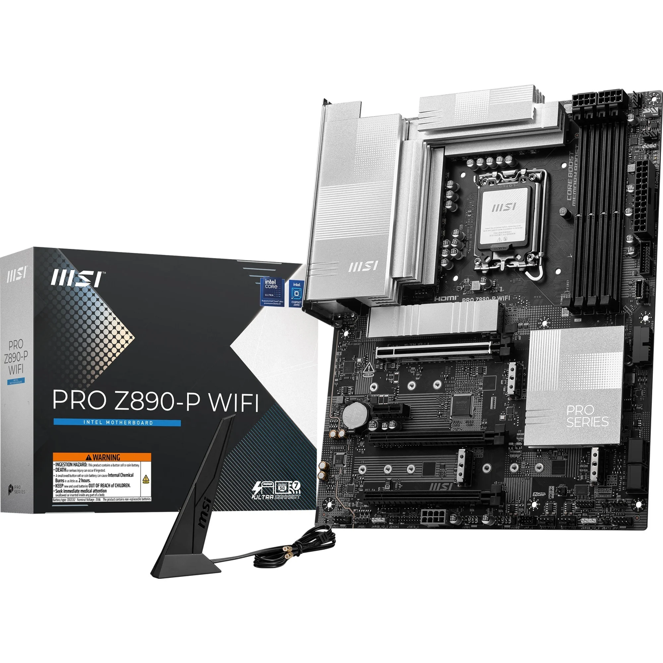 MSI MB PRO Z890-P WIFI, Z890,LGA1851,4DDR5,3PCI-EX16,1PCI-EX1,4M.2 ,1USB4, 1USB3.2 GEN2 X2, 2USB