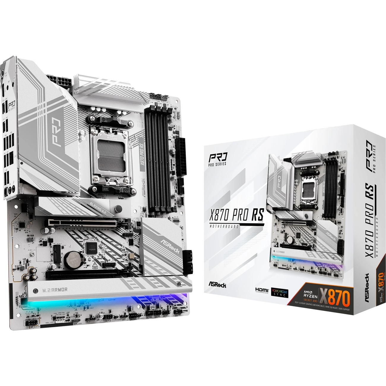 ASROCK MB AMD X870 PRO RS, SOCKET AM5, AMD X870, ATX, DDR5