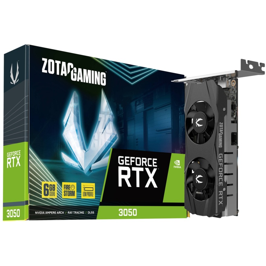 Zotac Scheda grafica Nvidia GeForce RTX 3050 Low Profile 6 GB GDDR6-SDRAM PCIe x8 DisplayPort,...