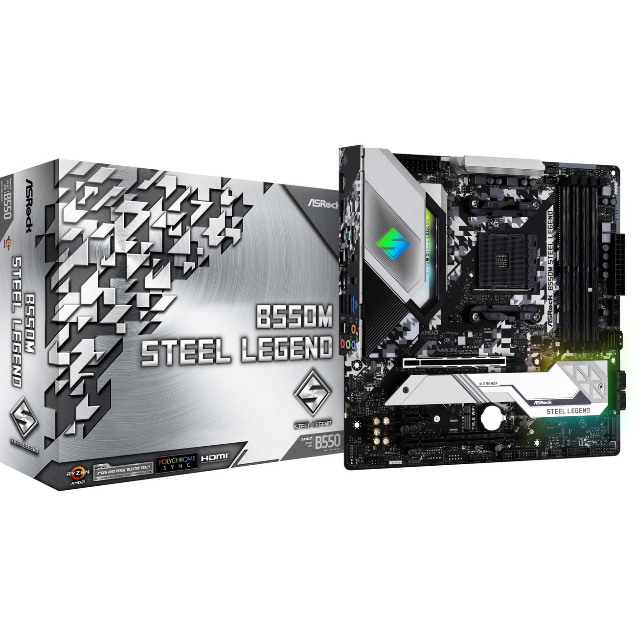 ASROCK MB AMD B550 STEEL LEGEND AM4 4DDR4, 1M2, 6SATA3 MATX ASROCK