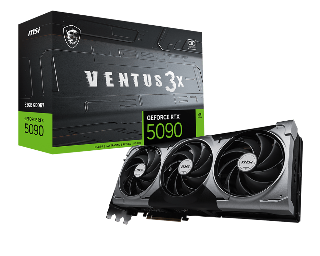 PRE-ORDINE! MSI VGA GEFORCE RTX 5090, RTX 5090 32G VENTUS 3X OC, 32GB GDDR7, HDMI/DP3, TRIPLE...