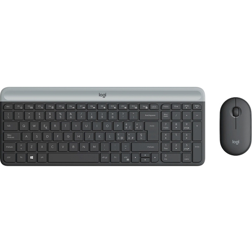 Tastiera + Mouse LOGITECH RETAIL - MK470, Wireless, Slim, Nera