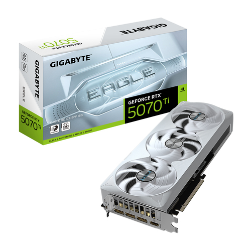 PRE-ORDINE! GIGABYTE GeForce RTX 5070 Ti EAGLE OC ICE SFF 16GB GDDR7 DLSS4 1*HDMI/3*DisplayPort...