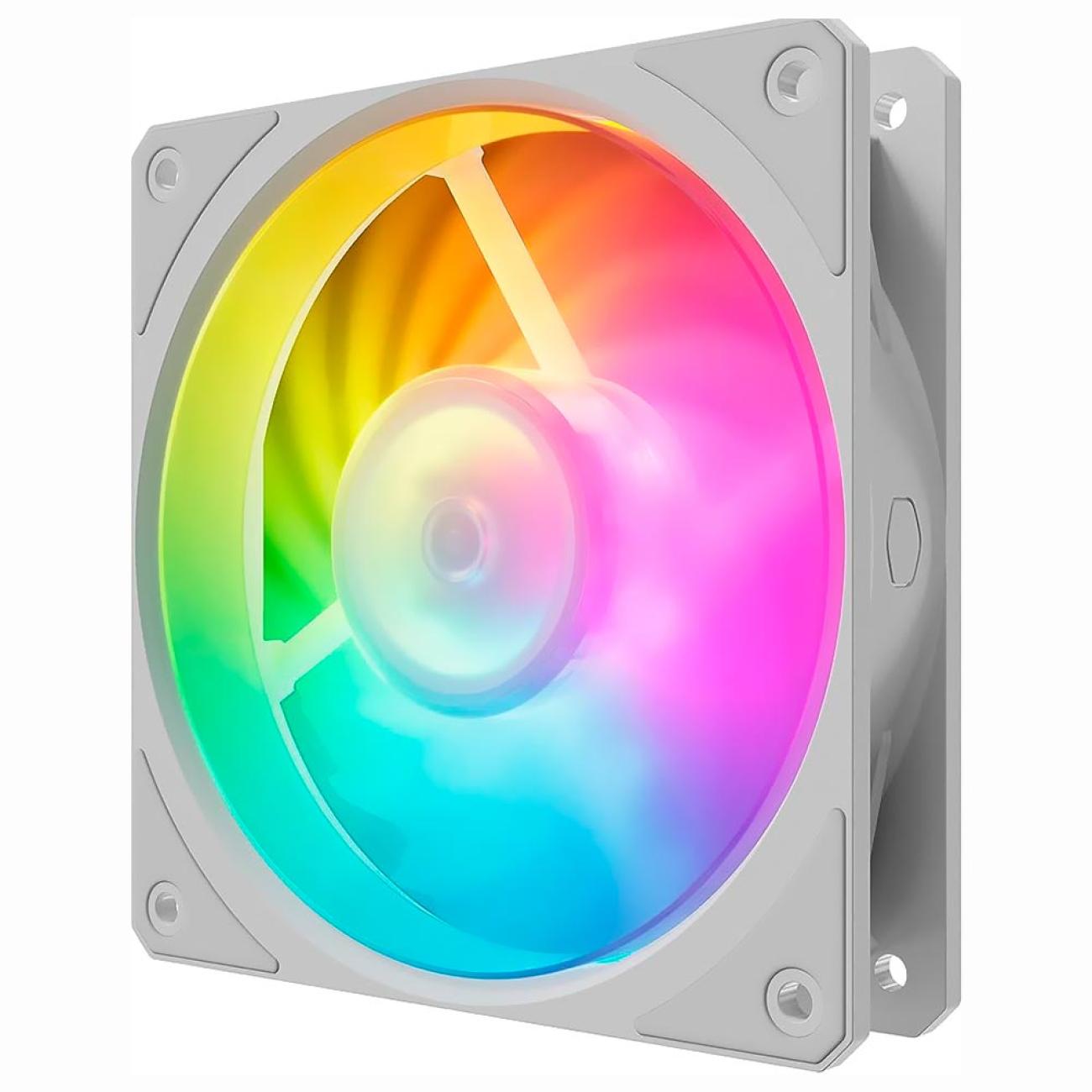 COOLER MASTER VENTOLA MOBIUS 120P ARGB WHITE EDITION 120X25, ARGB GEN2, 02400 RPM