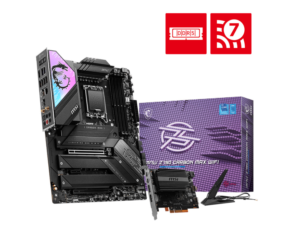 MSI MB Z790, Z790 CARBON MAX, LGA 1700, 4DDR5,2PCI-EX16,1PCI-EX1,5M.2,2USB3.2 GEN2X2,7USB3