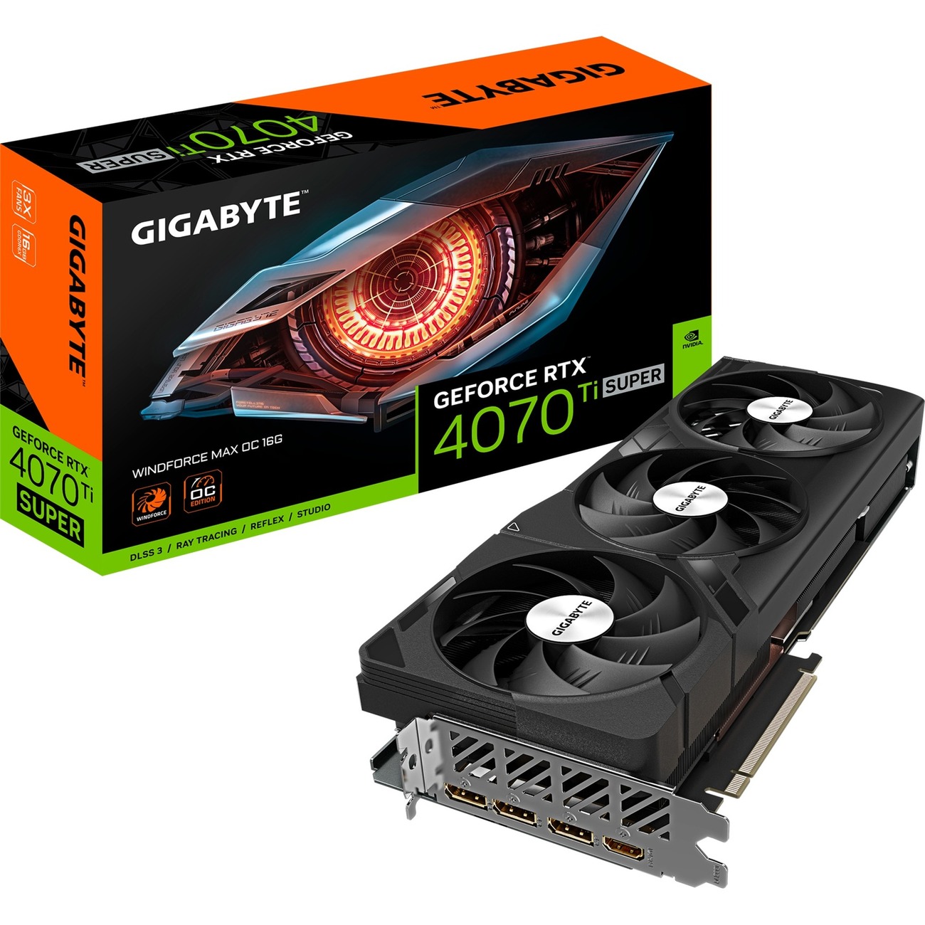 Scheda Video Gigabyte GeForce® RTX 4070 Ti SUPER 16GB WINDFORCE MAX OC