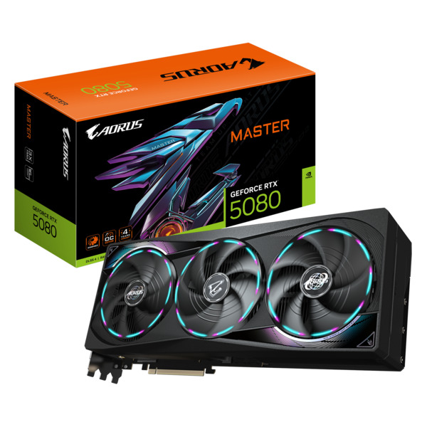 PRE-ORDINE! GIGABYTE AORUS GeForce RTX 5080 Master 16GB GDDR7 DLSS4 1*HDMI/3*DisplayPort PCi Ex...