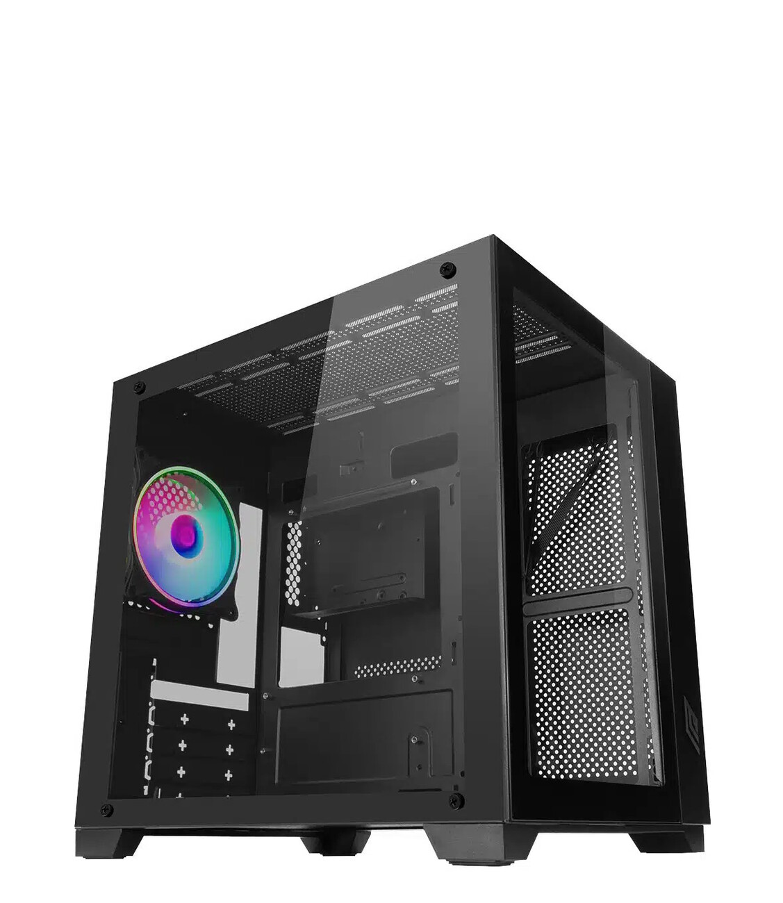 NOUA CASE M-ATX VISION Z2 MINI BLACK 0.6MM SPCC, 3 USB3.0/2.0 1, FAN ARGB FRONT, GLASS NOUA