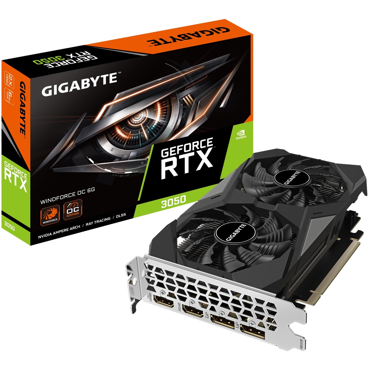 Gigabyte GeForce RTX 3050 WINDFORCE OC 6G NVIDIA 6 GB GDDR6 Gigabyte