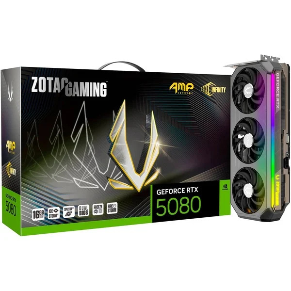 PRE-ORDINE! Zotac GeForce RTX 5080 AMP Extreme INFINITY 16GB GDDR7 DLSS4 HDMI/3*DisplayPort PCi...